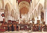 The Interior of the Grote Kerk (St Bavo) at Haarlem by Gerrit Adriaensz. Berckheyde